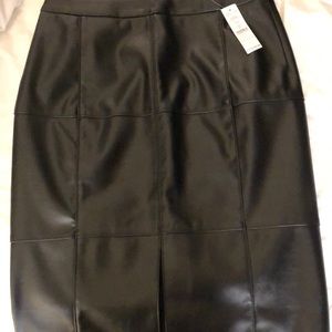 NWT!! black vegan leather pencil skirt